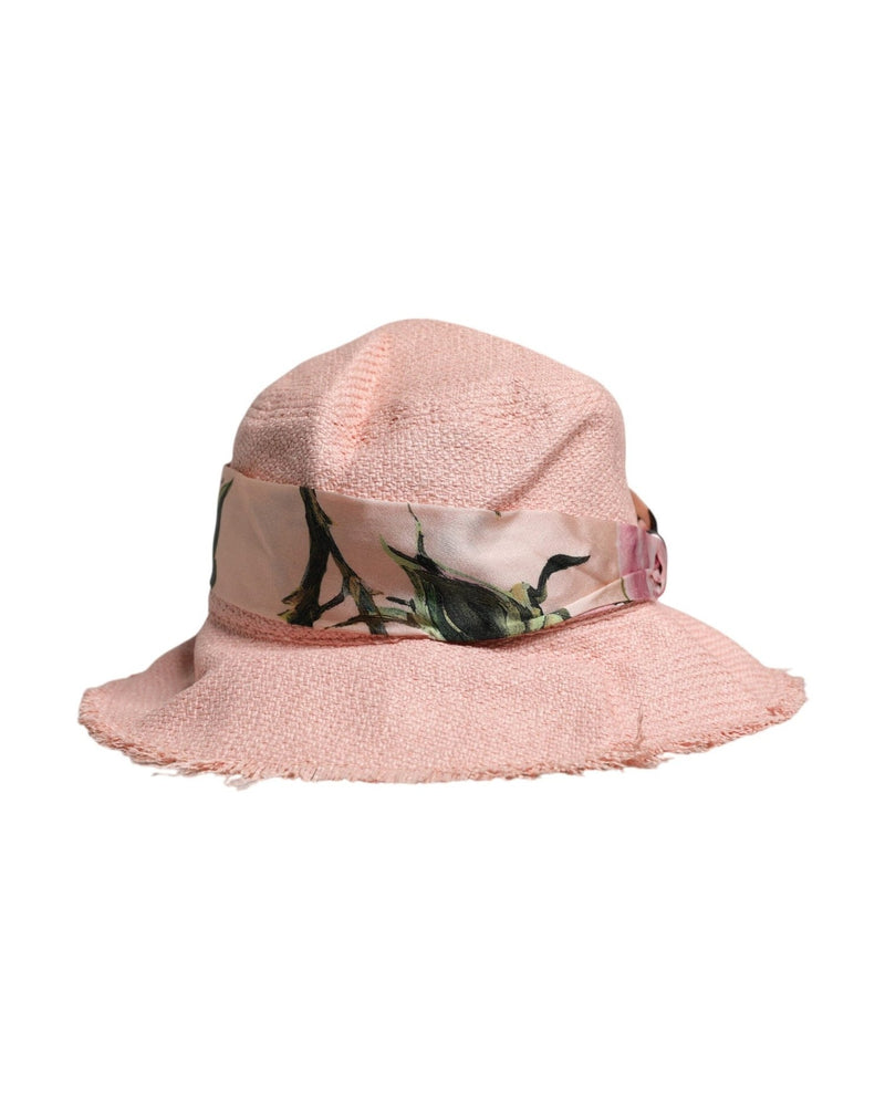 Dolce & Gabbana Pink Cotton Wide Brim Bucket Hat Glam Steals