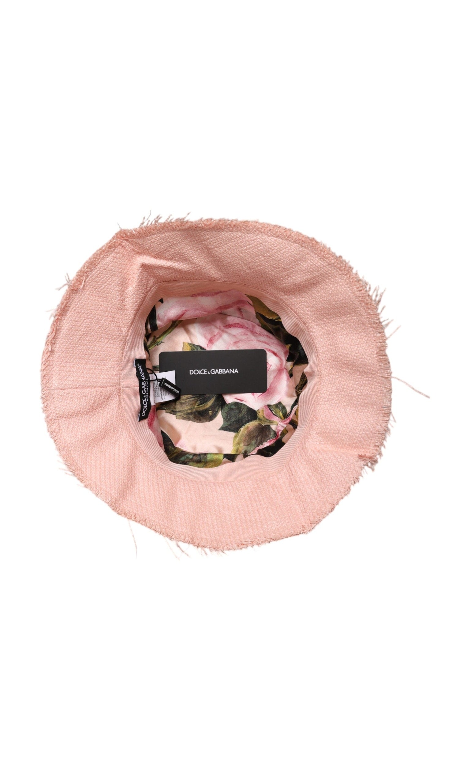 Dolce & Gabbana Pink Cotton Wide Brim Bucket Hat Glam Steals