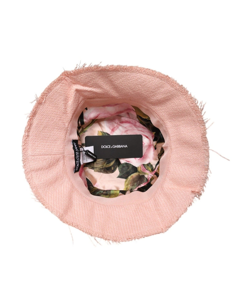 Dolce & Gabbana Pink Cotton Wide Brim Bucket Hat Glam Steals