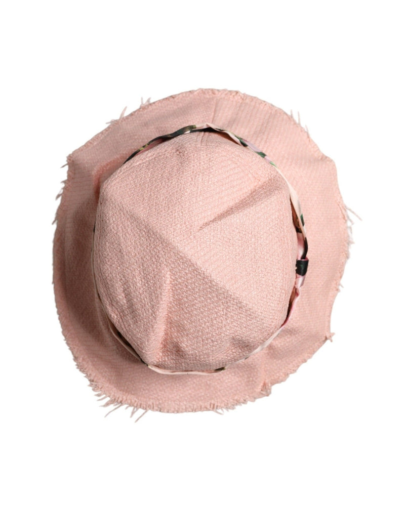 Dolce & Gabbana Pink Cotton Wide Brim Bucket Hat Glam Steals