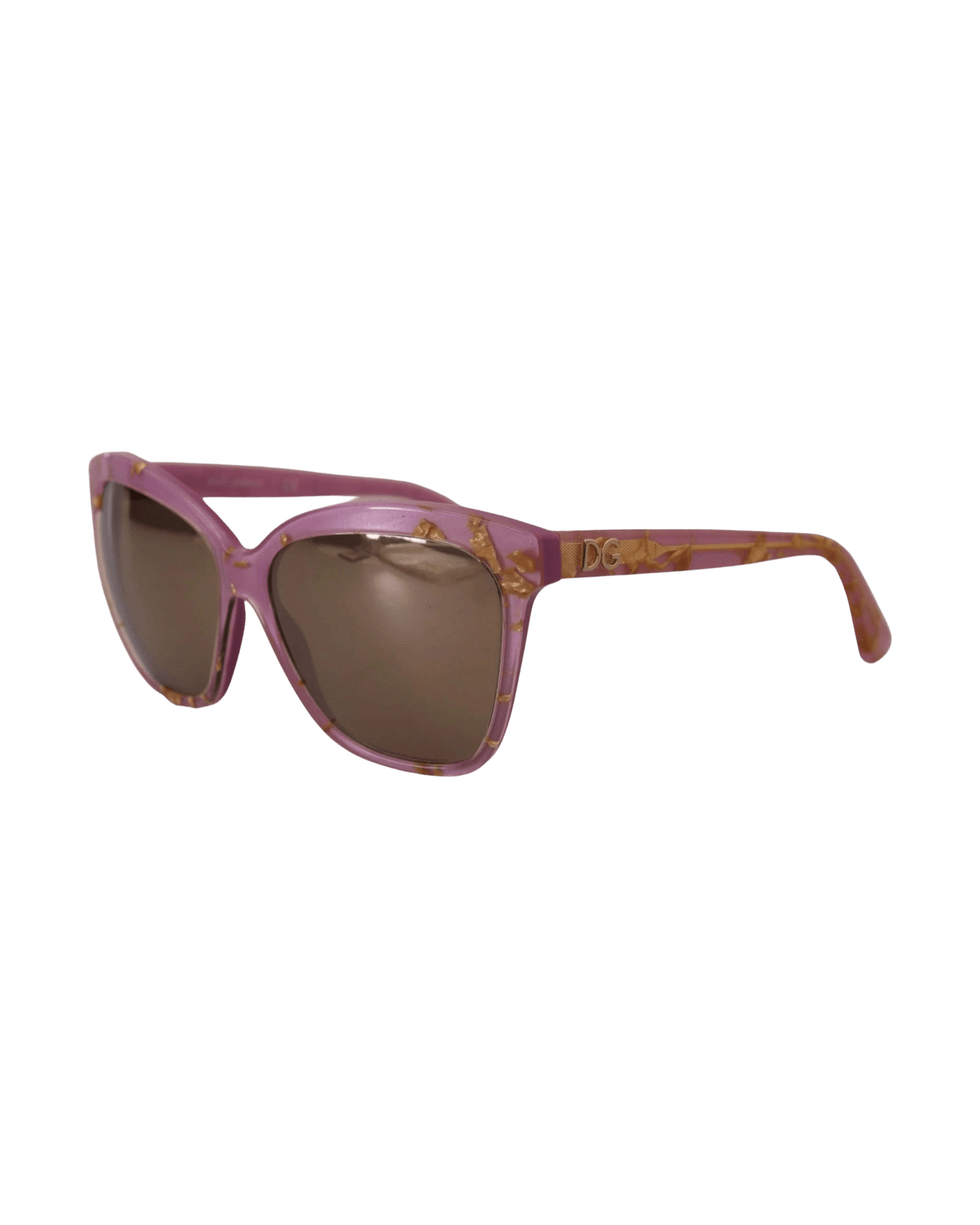 Dolce & Gabbana Pink Dg4251 Gold Full Rim Rectangle Frame Shades Glam Steals