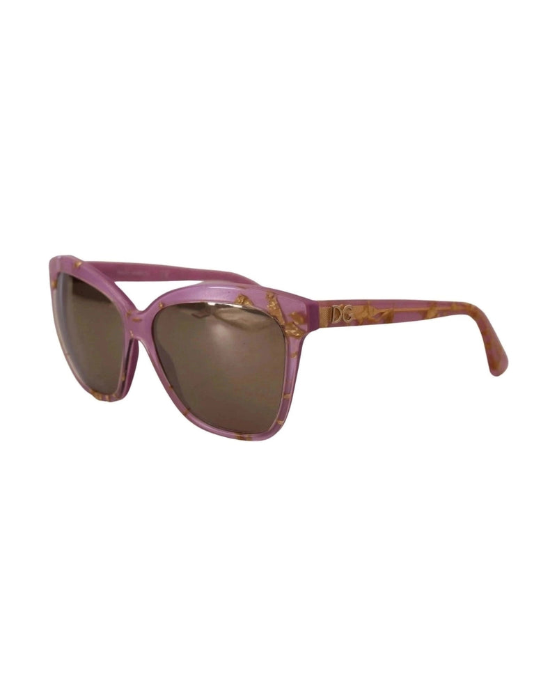 Dolce & Gabbana Pink Dg4251 Gold Full Rim Rectangle Frame Shades Glam Steals