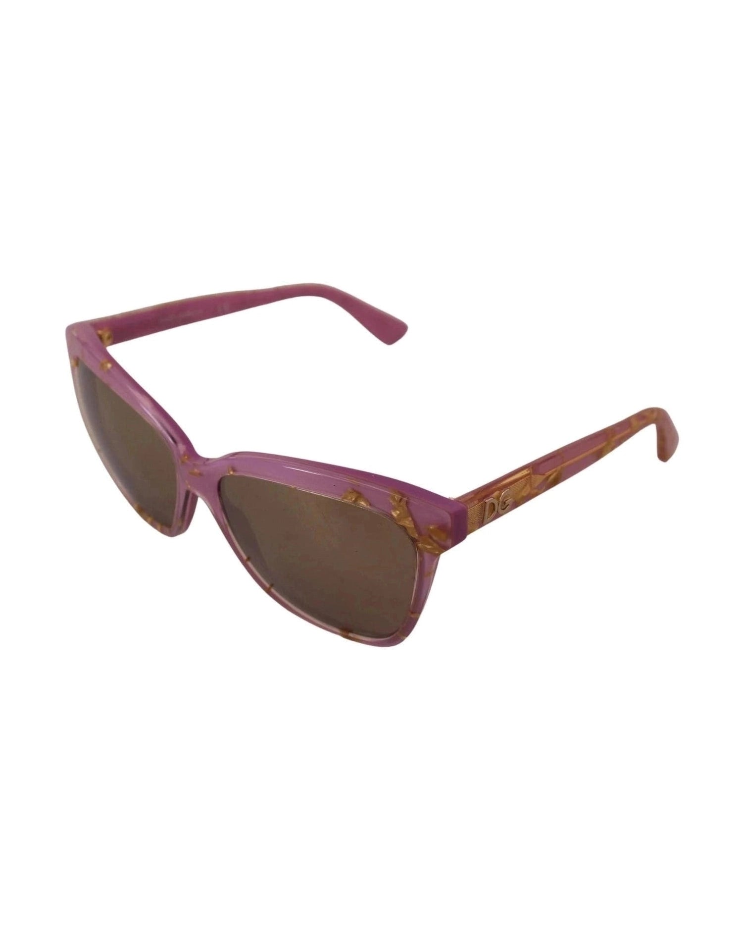 Dolce & Gabbana Pink Dg4251 Gold Full Rim Rectangle Frame Shades Glam Steals