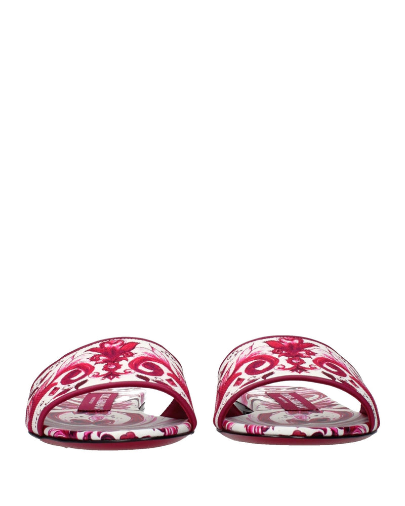 Dolce & Gabbana Pink Fabric Slippers Glam Steals