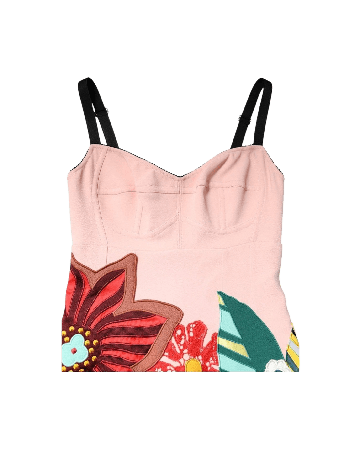 Dolce & Gabbana Pink Floral Print Spaghetti Strap Mini Dress Glam Steals