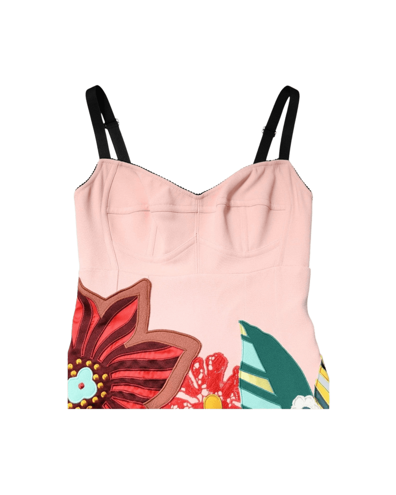 Dolce & Pink Gabbana Floral Print Spaghetti Strap Mini Dress Glam Steals