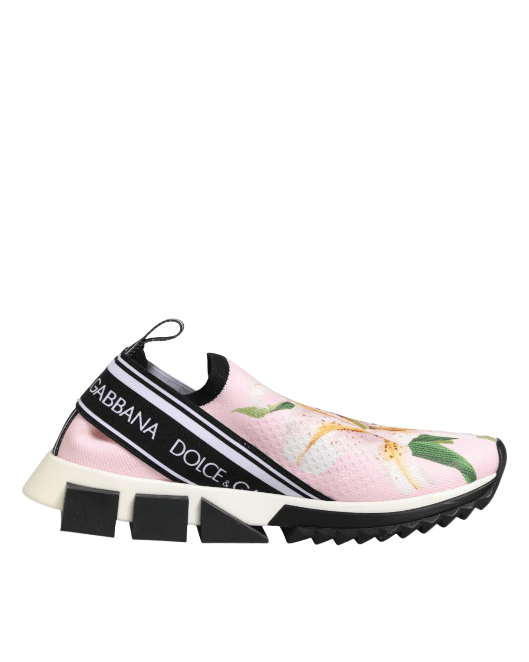 Dolce & Gabbana Pink Floral Sorrento Low Top Sneakers Shoes Glam Steals