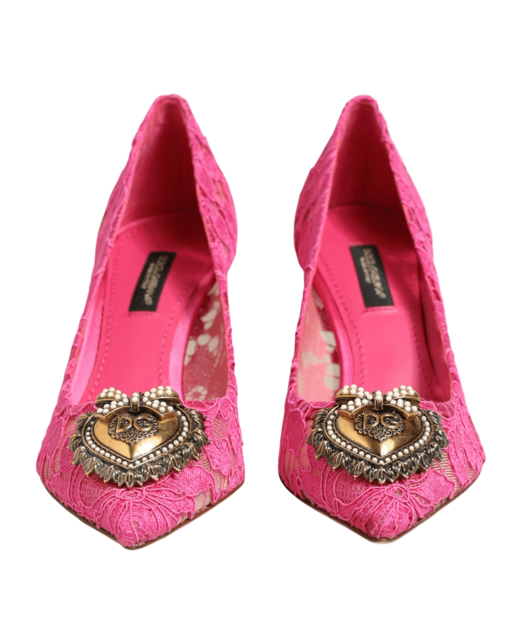 Dolce & Gabbana Pink Lace Taormina Devotion Pumps Shoes Glam Steals