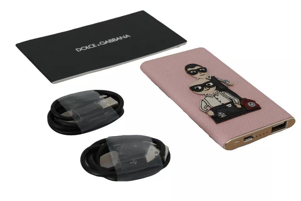 Dolce & Gabbana Pink Leather Chic Power Bank Glam Steals