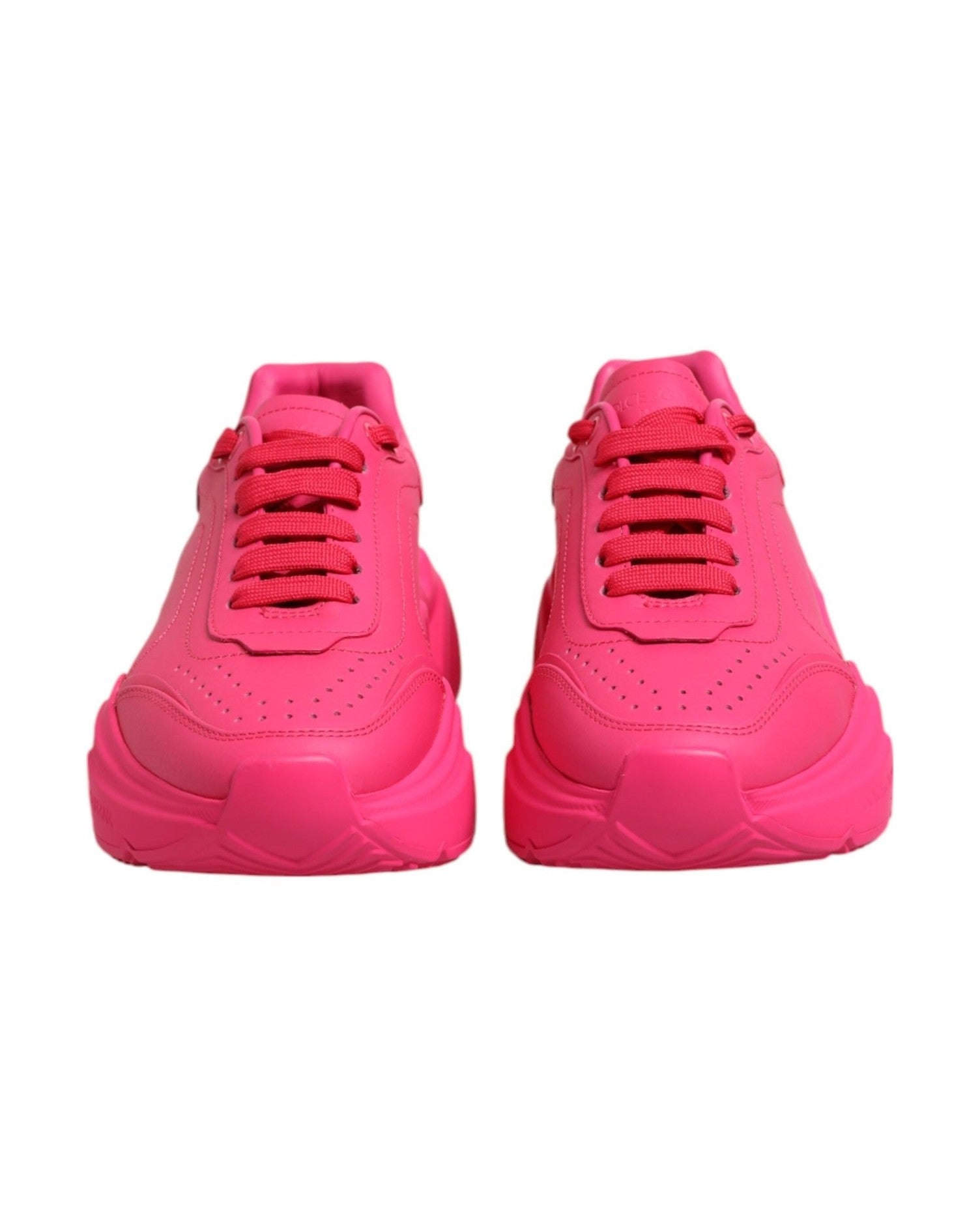 Dolce & Gabbana Pink Leather Daymaster Low Top Sneakers Shoes Glam Steals