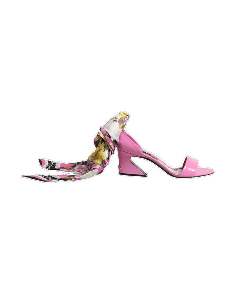 Dolce & Gabbana Pink Leather High Heels Sandals Glam Steals