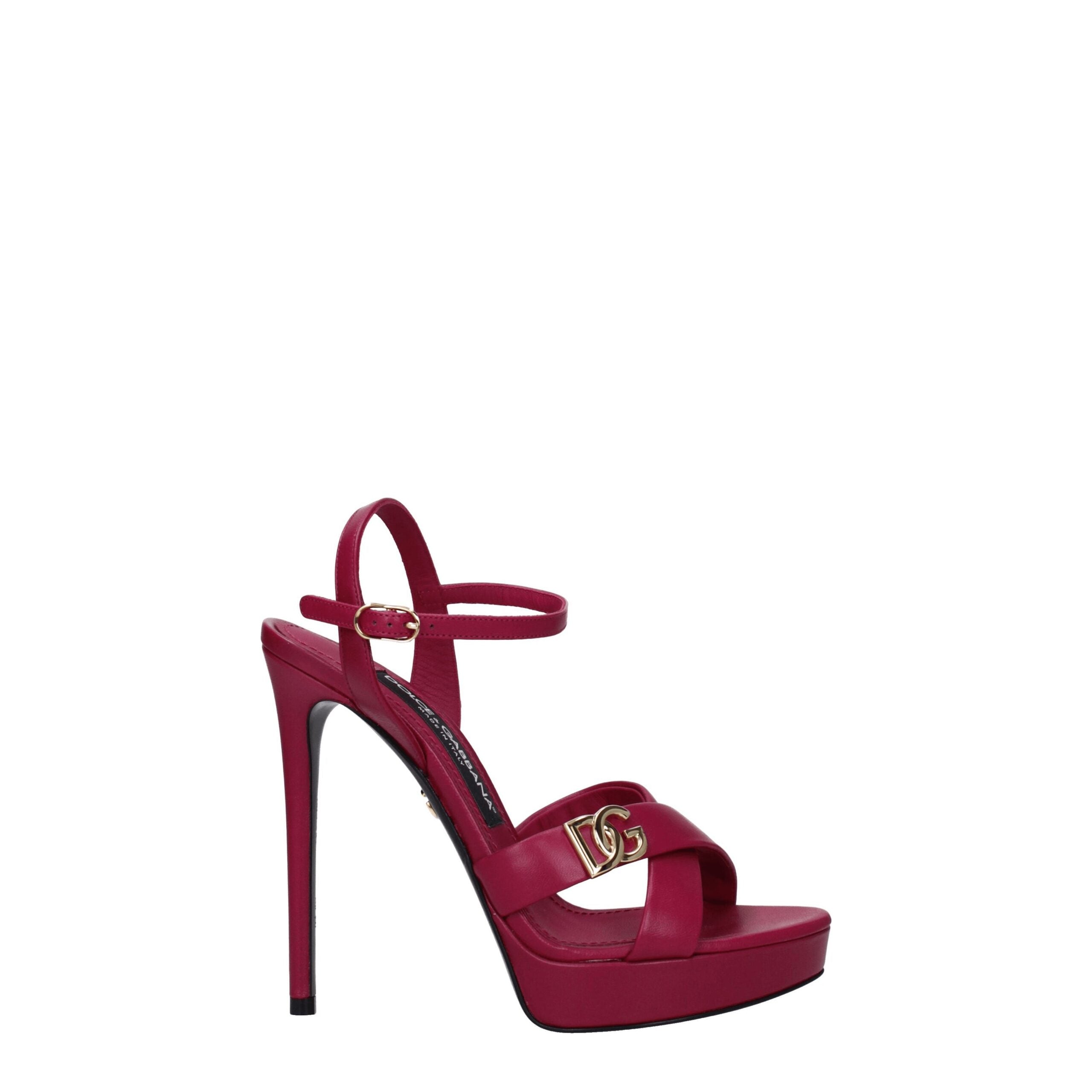Dolce & Gabbana Pink Leather Platforms Glam Steals