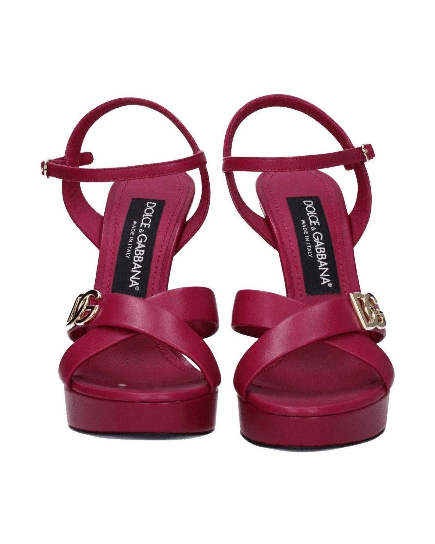 Dolce & Gabbana Pink Leather Platforms Glam Steals