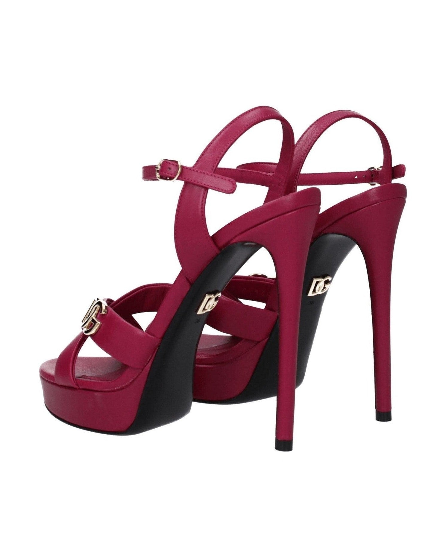 Dolce & Gabbana Pink Leather Platforms Glam Steals
