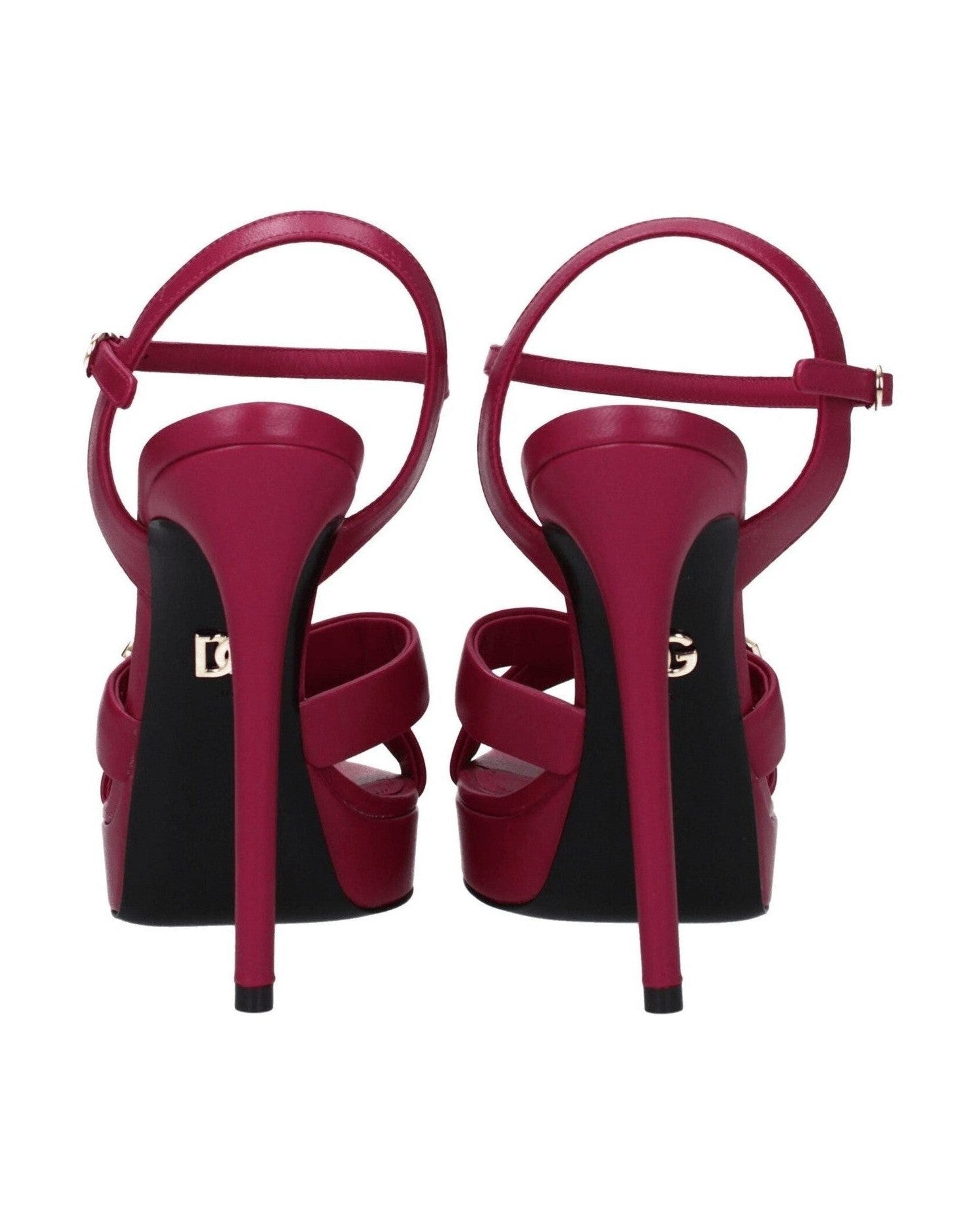 Dolce & Gabbana Pink Leather Platforms Glam Steals