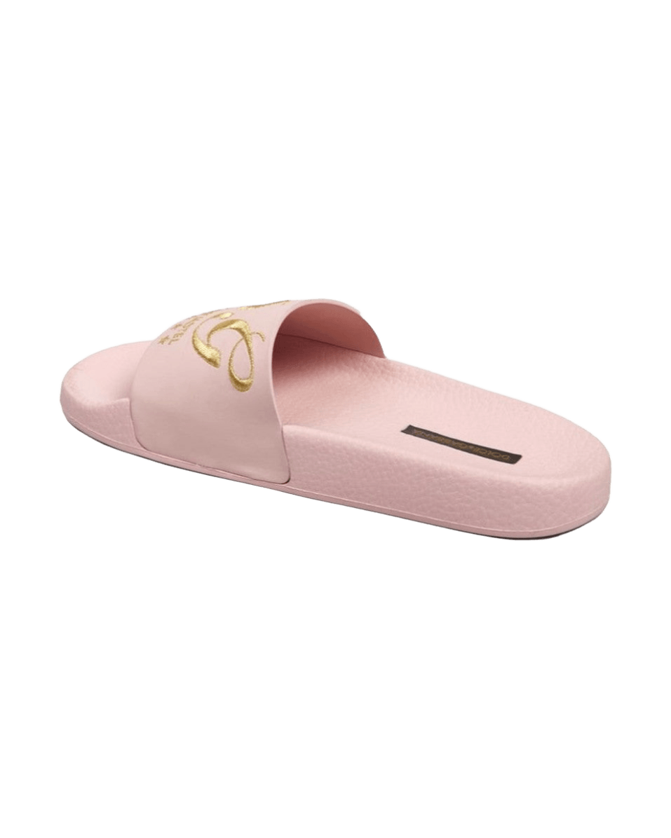 Dolce & Gabbana Pink Leather Slide Glam Steals