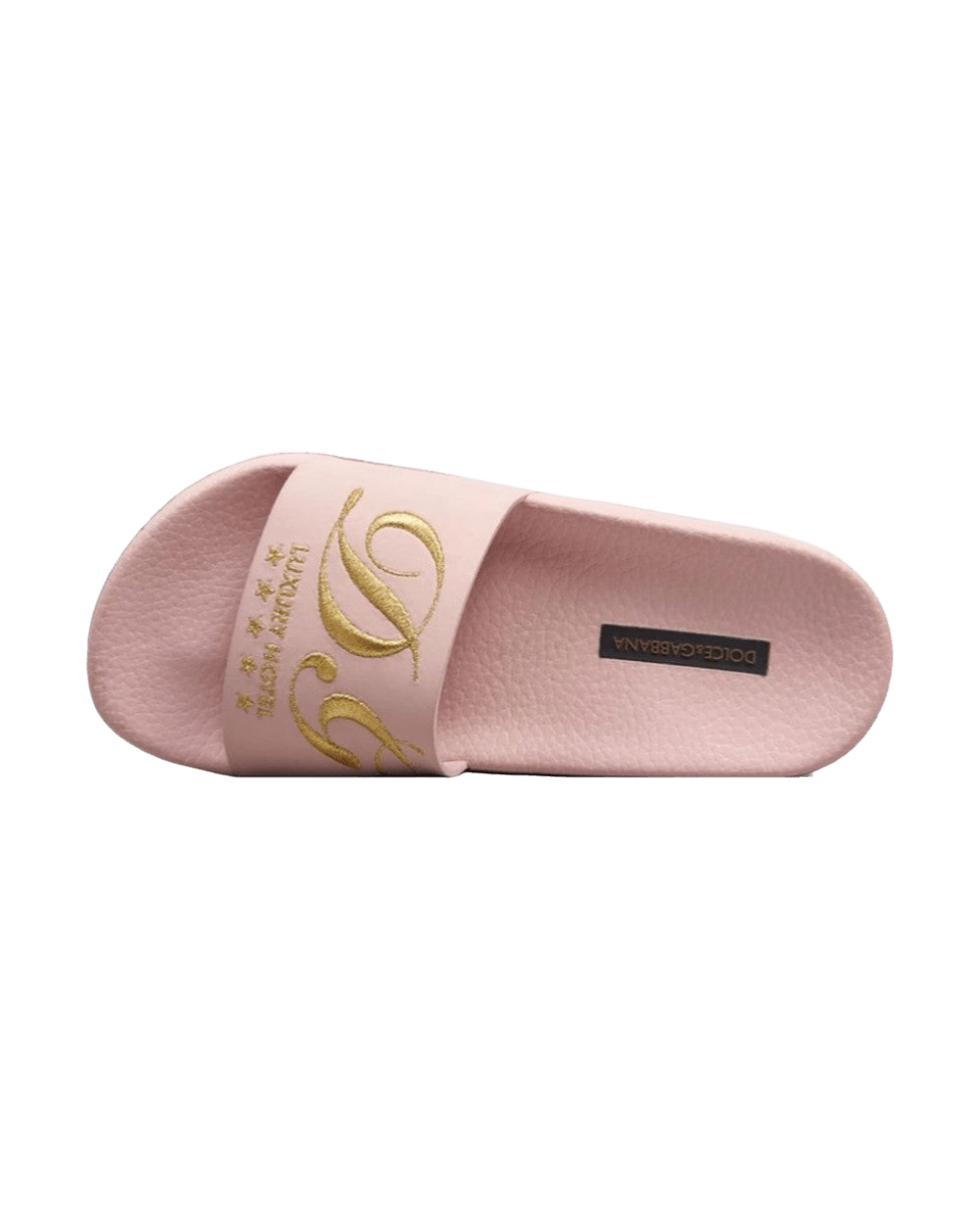 Dolce & Gabbana Pink Leather Slide Glam Steals