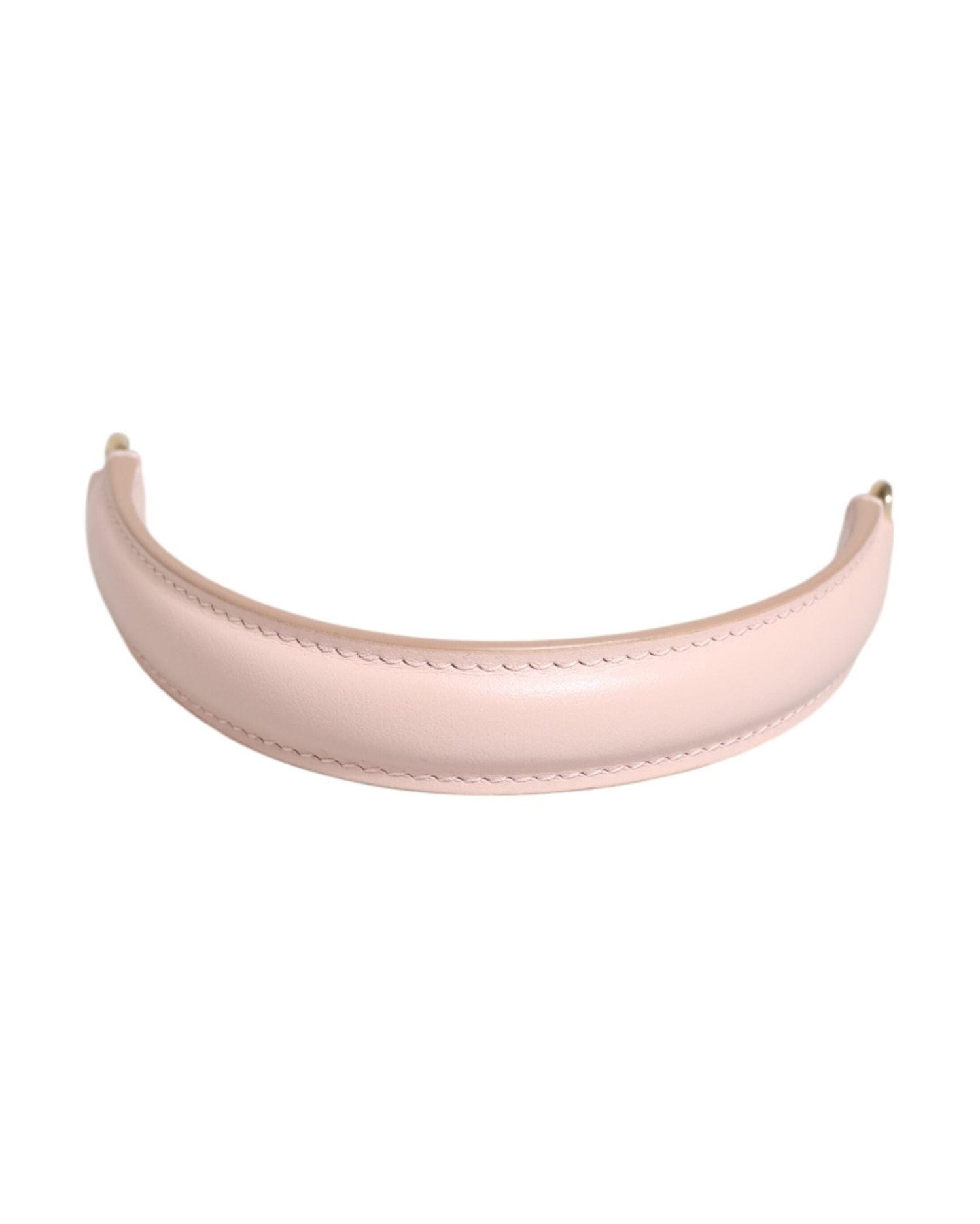 Dolce & Gabbana Pink Leather Strap Gold Tone Big Bag Handle Shoulder Glam Steals
