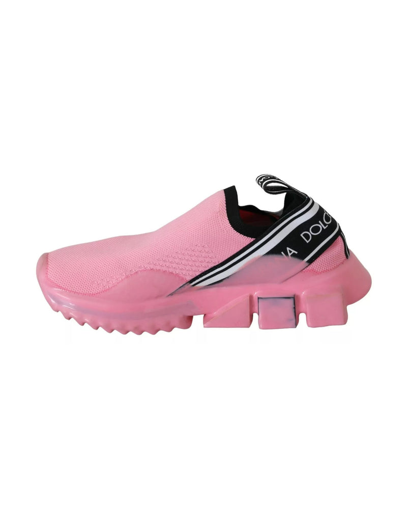 Dolce & Gabbana Pink Low Top Sorrento Sneakers Slip On Casual Shoes Glam Steals