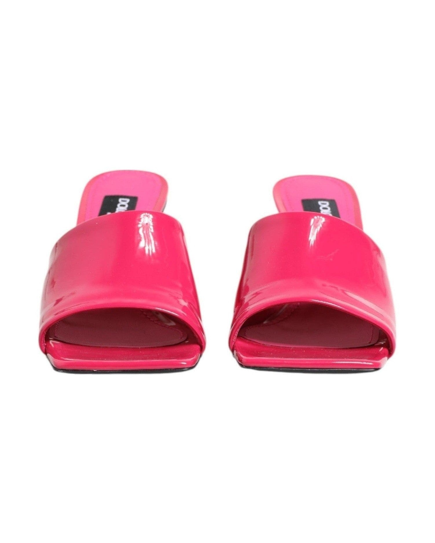 Dolce & Gabbana Pink Open Toe Block Heel Mules Sandals Shoes Heels