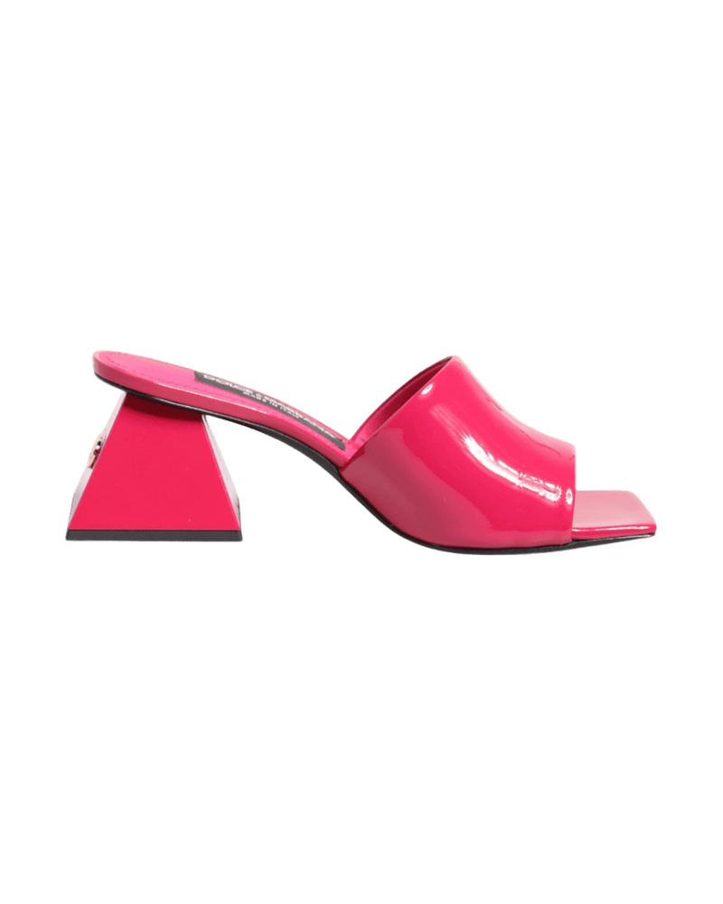 Dolce & Pink Gabbana Open Toe Block Heel Mules Sandals Shoes Glam Steals