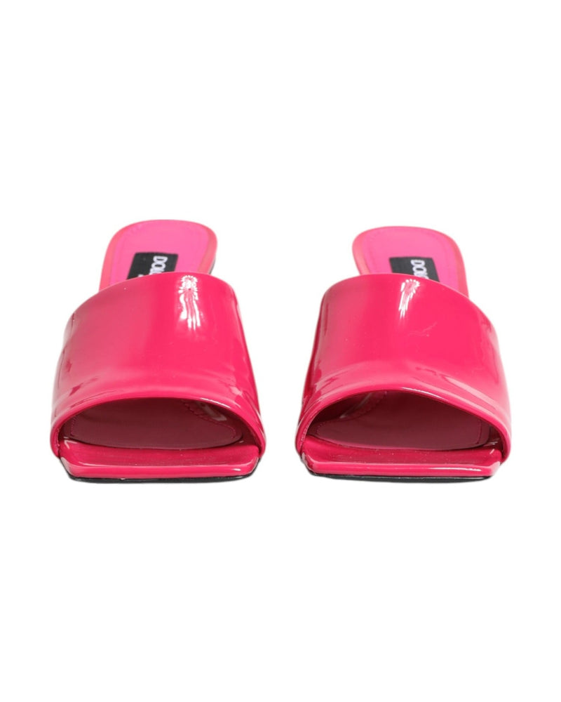 Dolce & Gabbana Pink Open Toe Block Heel Mules Sandals Shoes Glam Steals