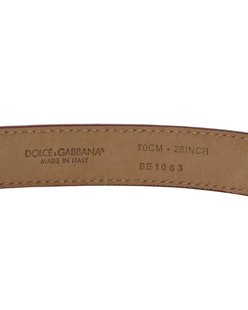 Dolce & Pink Gabbana Polka Snakeskin Buckle Belt Glam Steals