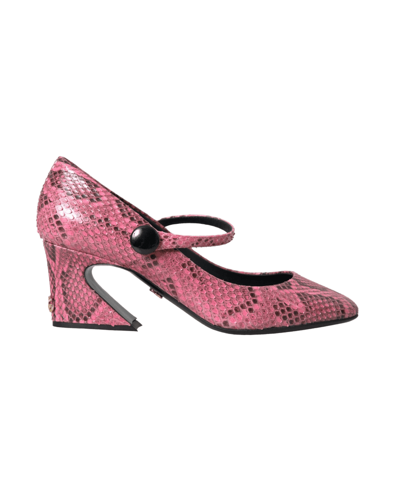 Dolce & Pink Gabbana Python Leather Mary Jane Heels Shoes Glam Steals