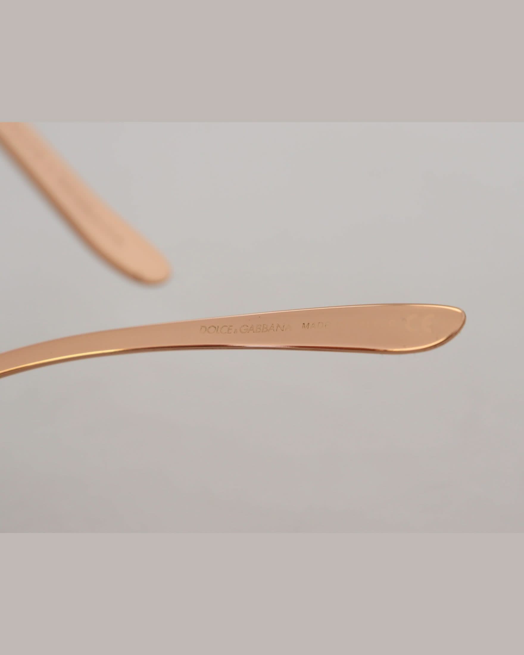 Dolce & Gabbana Pink Rose Sequin Embroidery Sunglasses Sunglasses