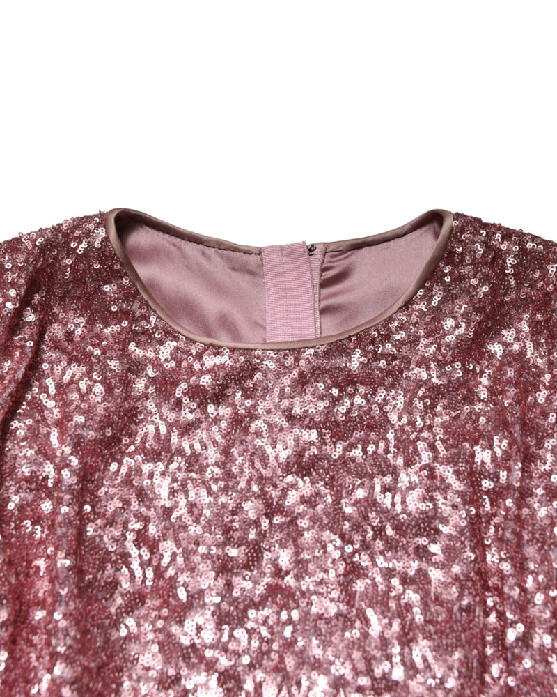 Dolce & Gabbana Pink Sequinned Mermaid Long Gown Dress Glam Steals