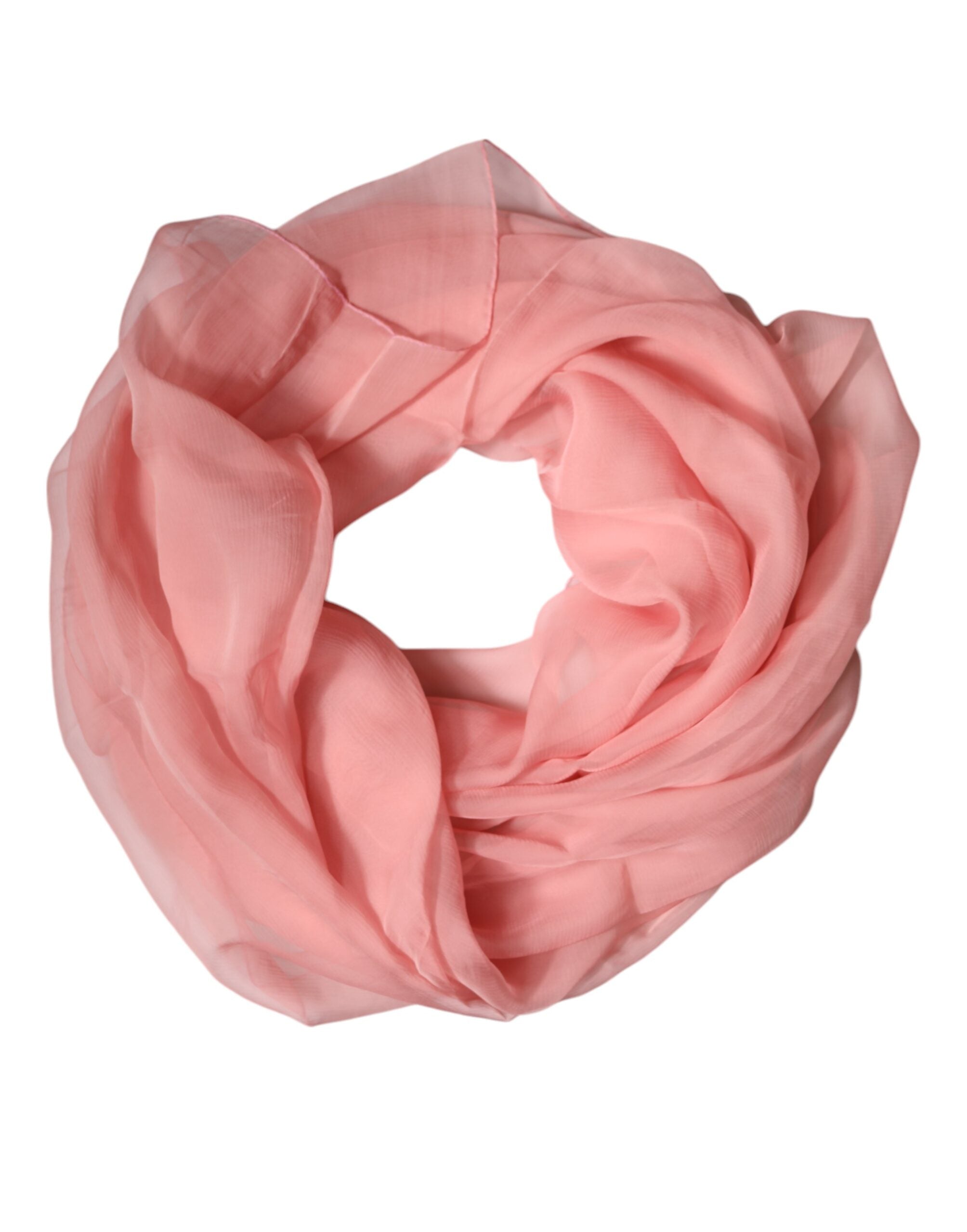 Dolce & Gabbana Pink Silk Rectangle Women Wrap Shawl Scarf Glam Steals
