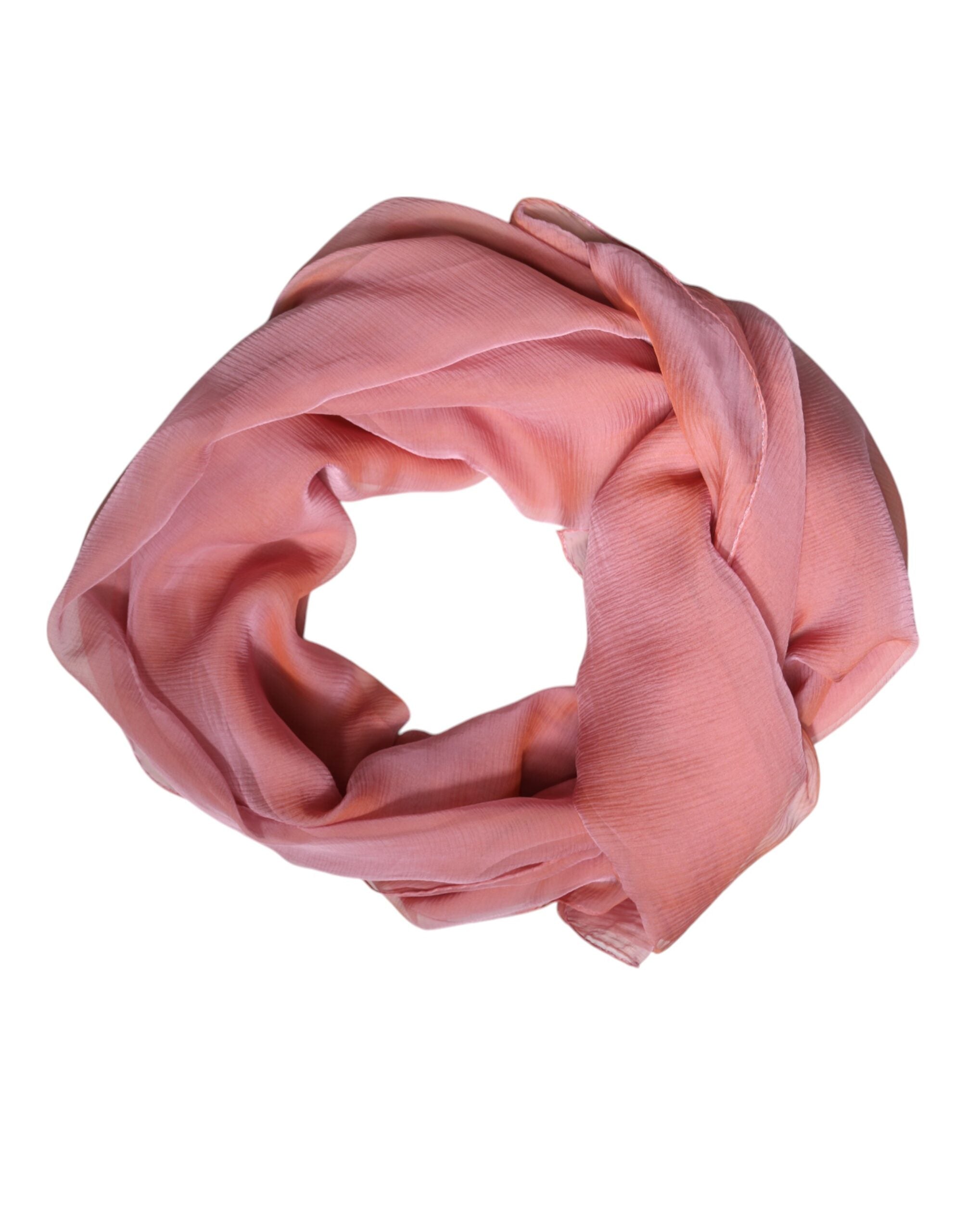 Dolce & Gabbana Pink Silk Rectangle Women Wrap Shawl Scarf Glam Steals
