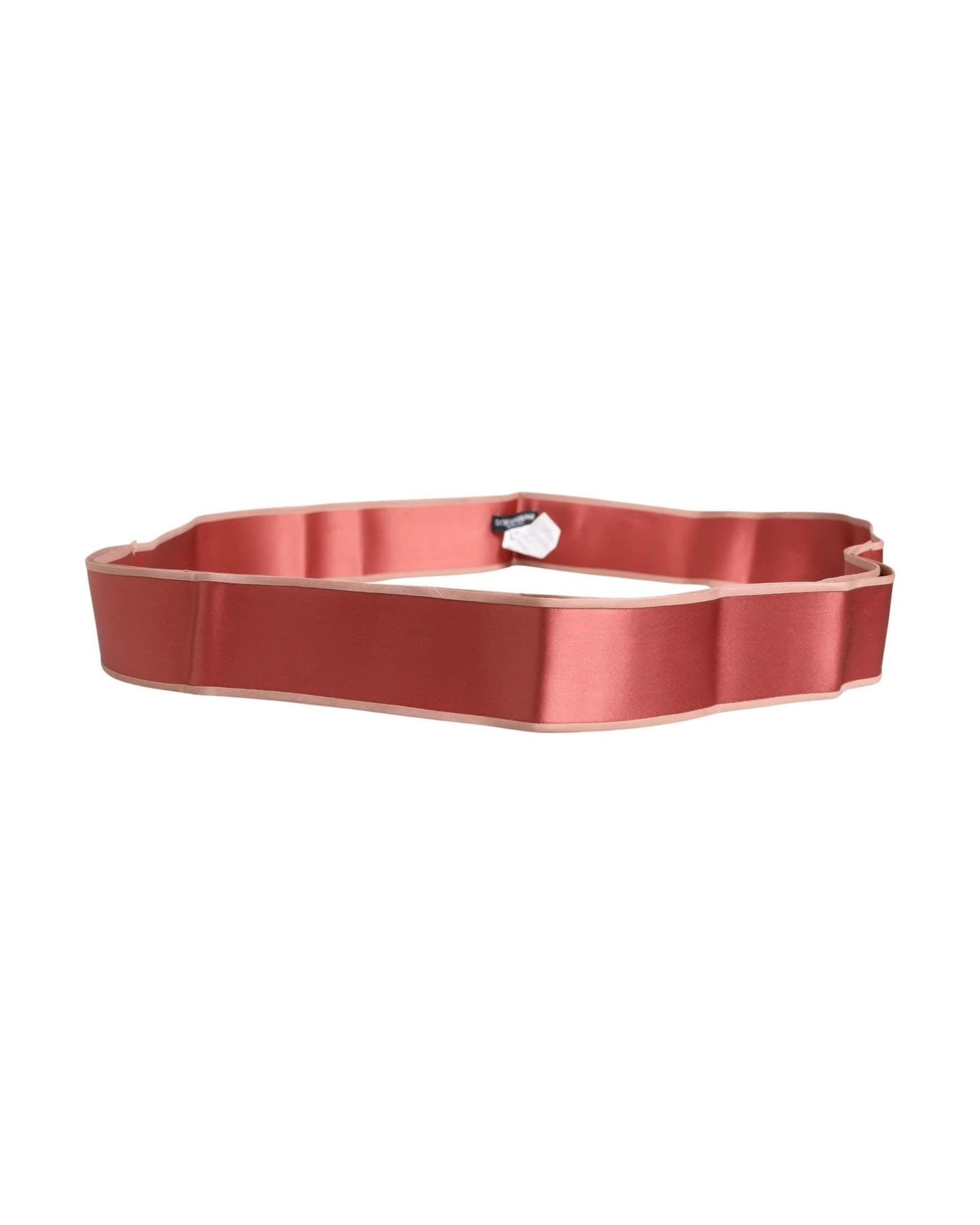 Dolce & Gabbana Pink Silk Satin Waist Cintura Belt 