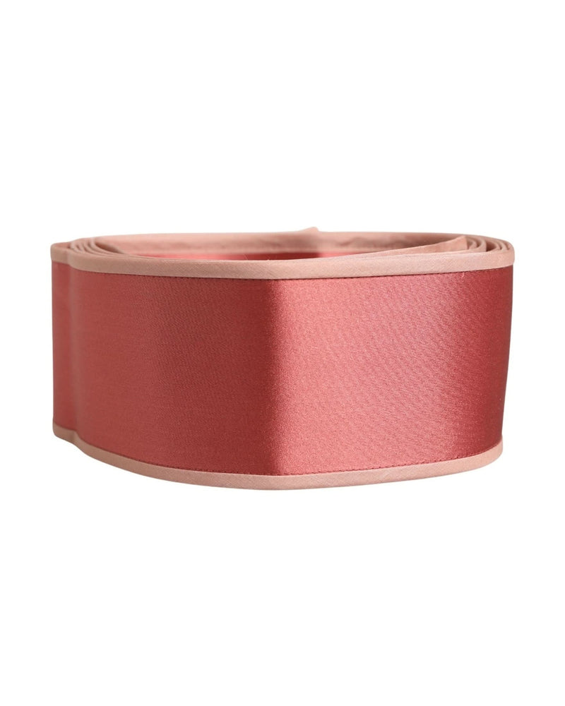 Dolce & Gabbana Pink Silk Satin Waist Cintura Belt 
