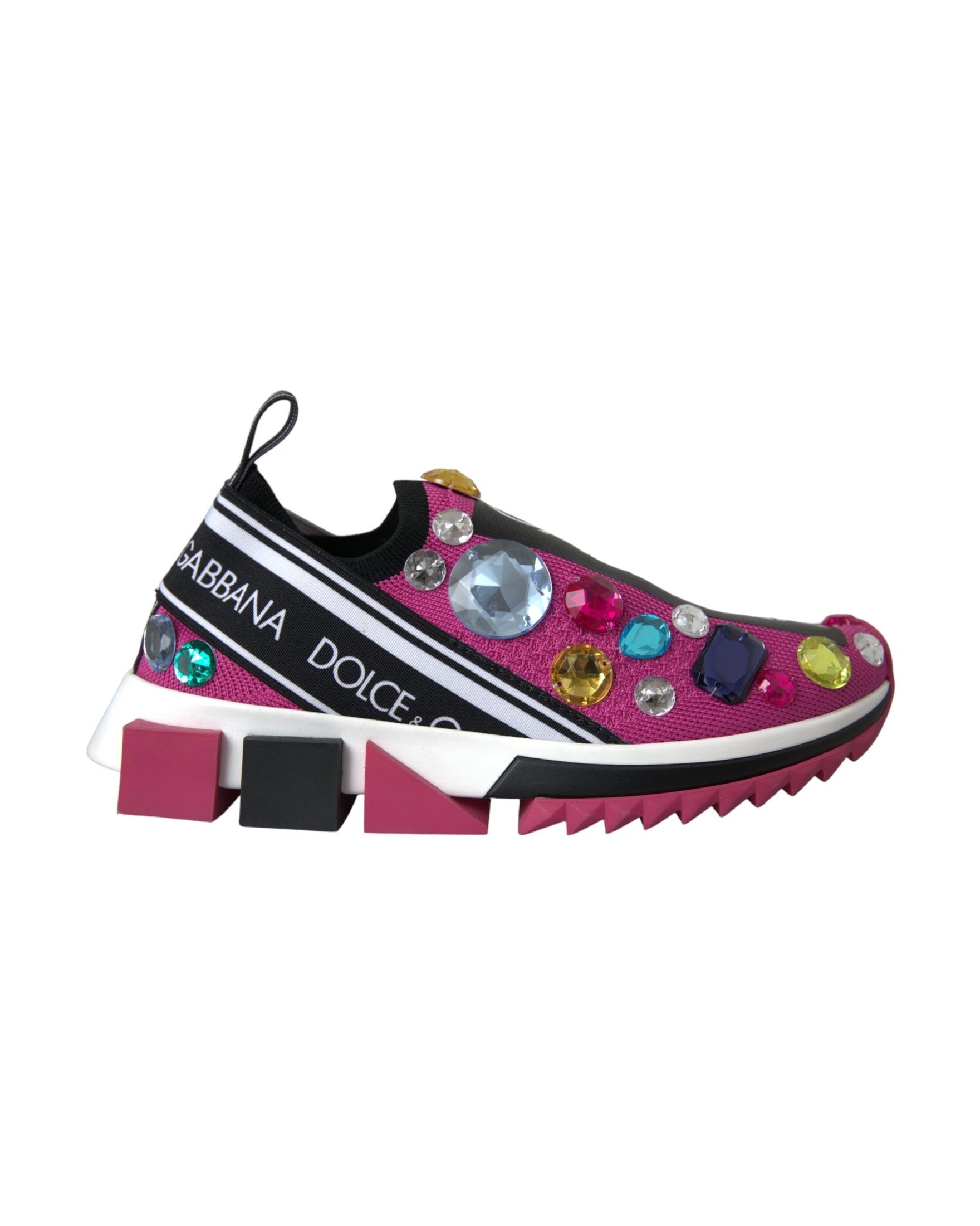 Dolce & Gabbana Pink Sorrento Crystals Sneakers Shoes Glam Steals