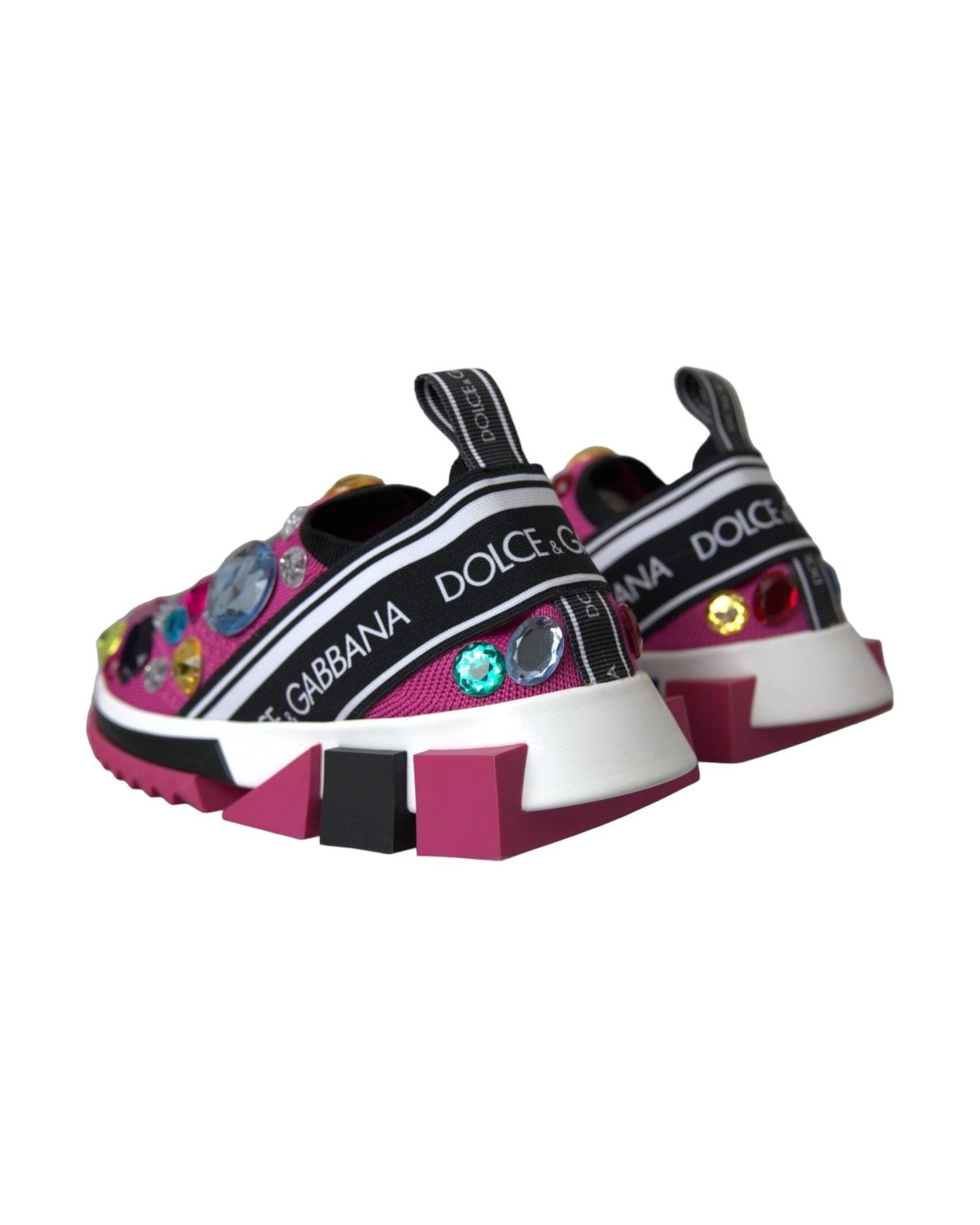 Dolce & Gabbana Pink Sorrento Crystals Sneakers Shoes Glam Steals
