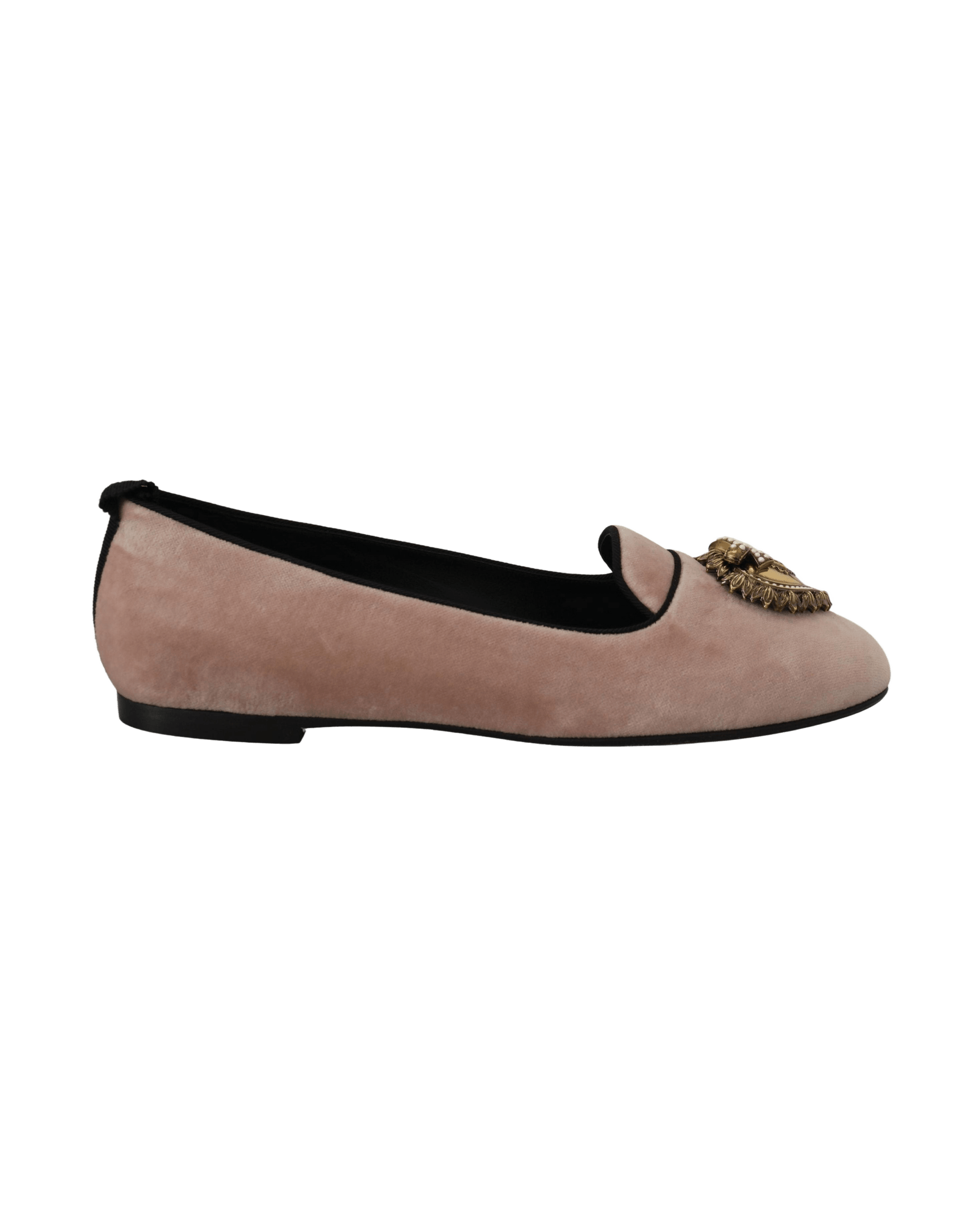 Dolce & Gabbana Pink Velvet Slip Ons Loafers Flats Shoes Glam Steals