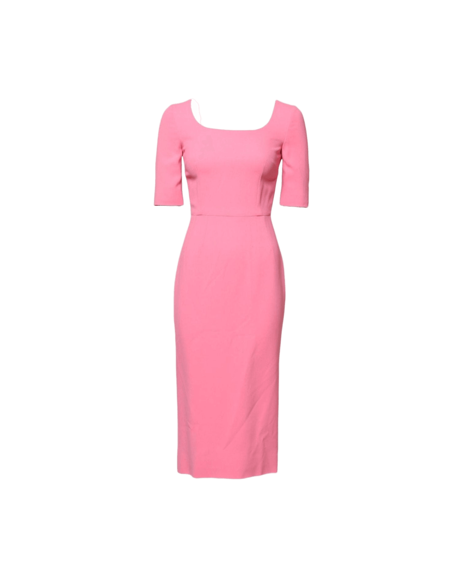 Dolce & Pink Gabbana Viscose Short Sleeve Sheath Midi Dress Glam Steals
