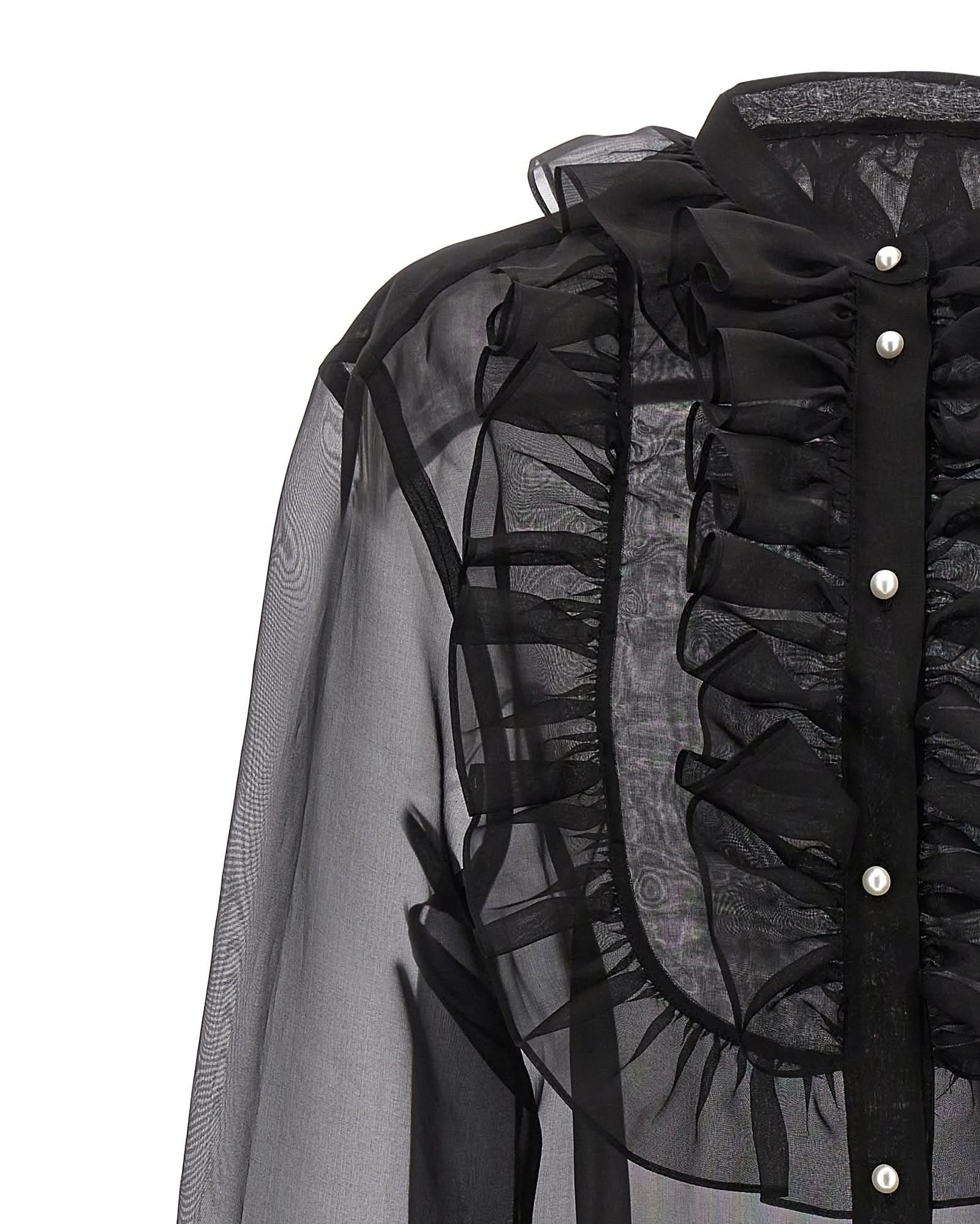 Dolce & Gabbana Plastron Ruffle Shirt Glam Steals