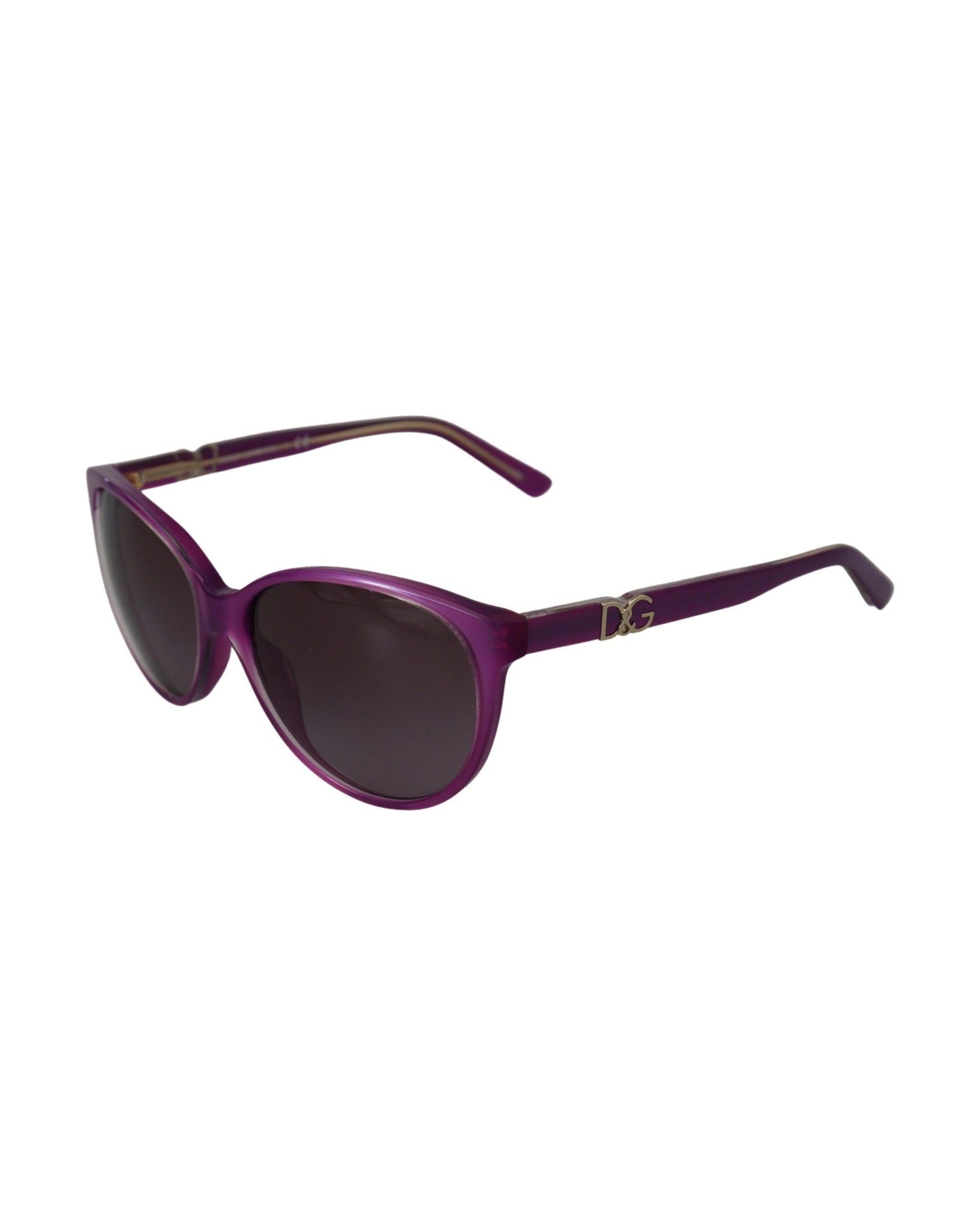 Dolce & Gabbana Purple Acetate Frame Round Sunglasses
