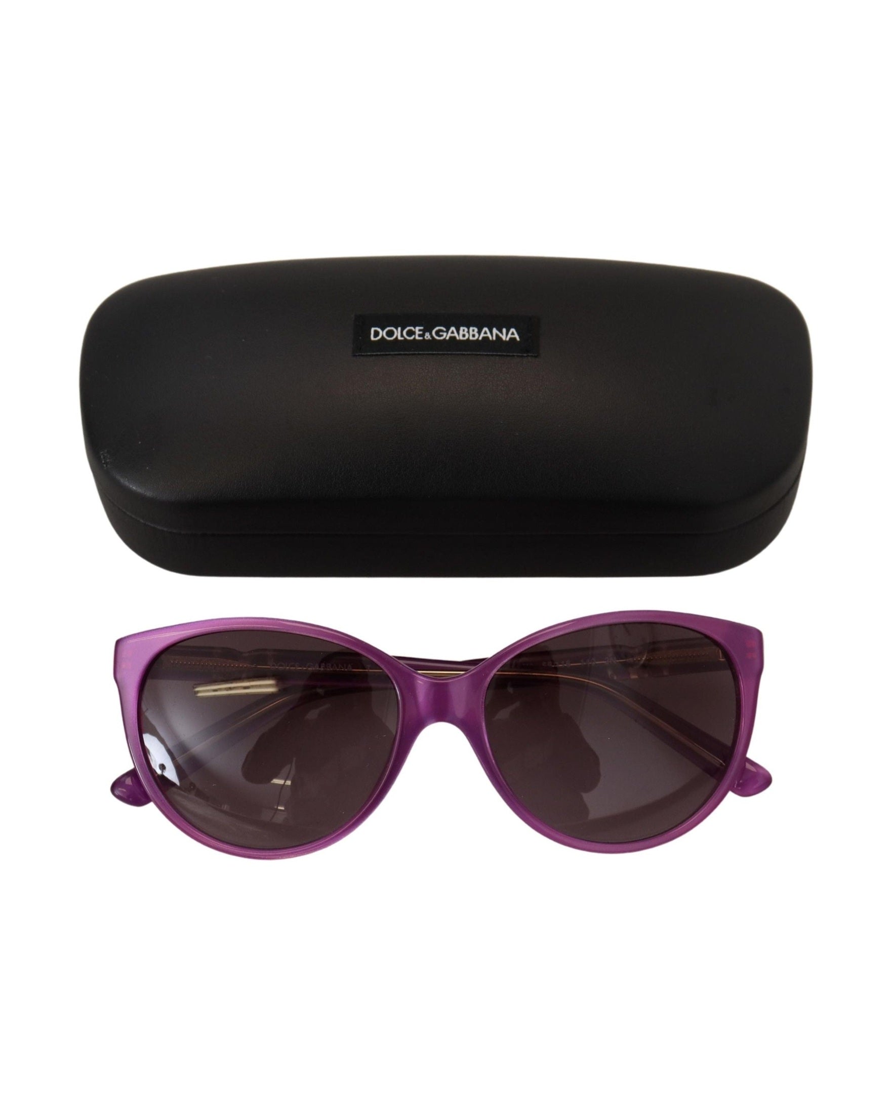 Dolce & Gabbana Purple Acetate Frame Round Sunglasses Glam Steals