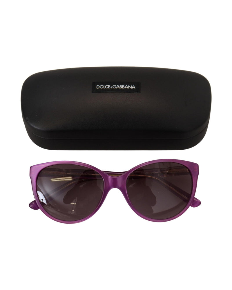Dolce & Gabbana Purple Acetate Frame Round Sunglasses Glam Steals