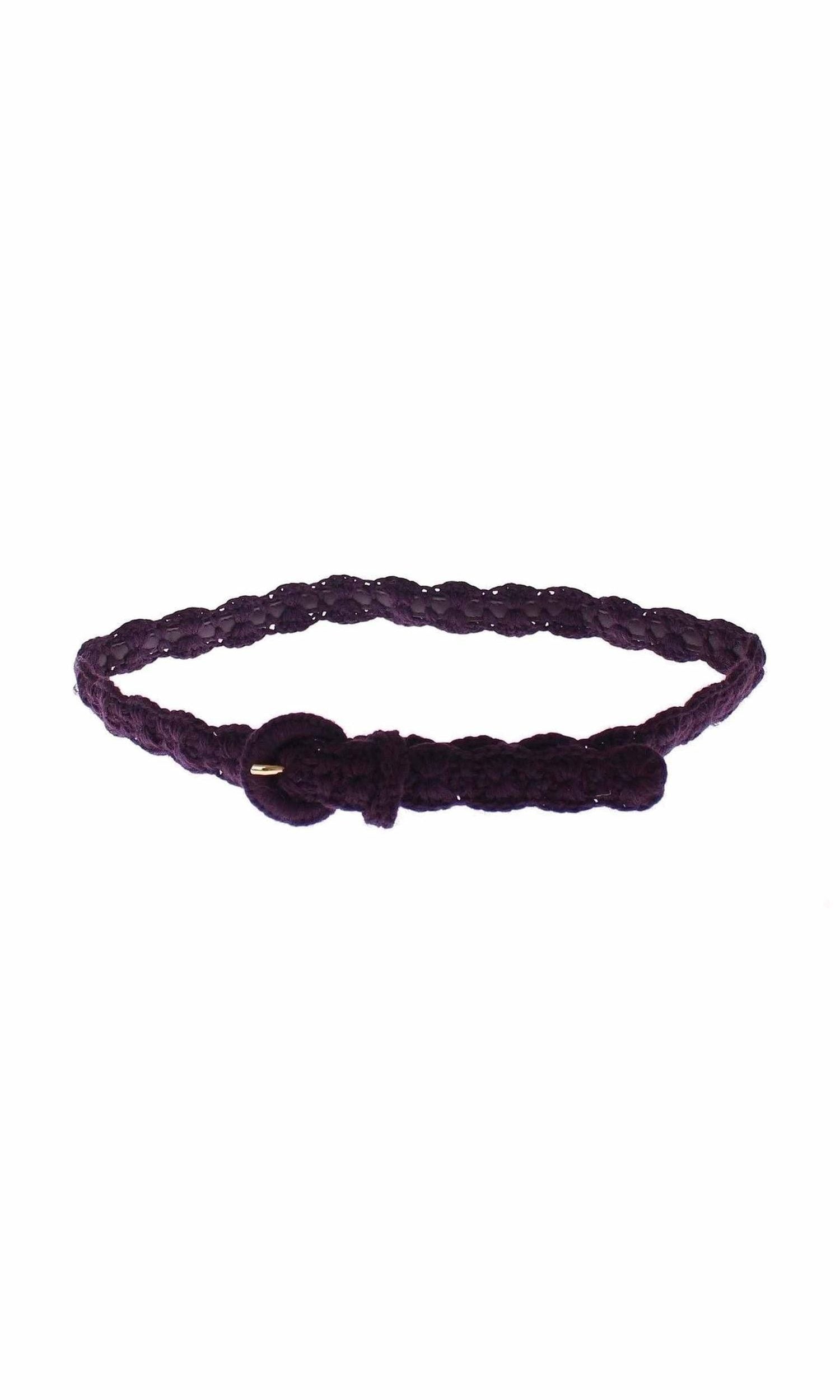Dolce & Gabbana Purple Cotton Elegant Designer Belt Glam Steals