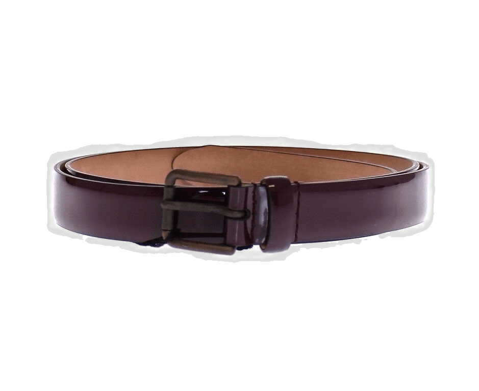 Dolce & Gabbana Purple Leather Logo Cintura Gürtel Belt Glam Steals