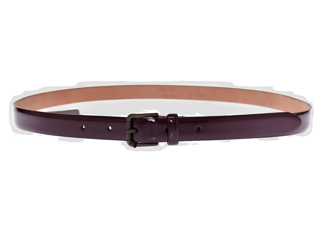 Dolce & Gabbana Purple Leather Logo Cintura Gürtel Belt Glam Steals
