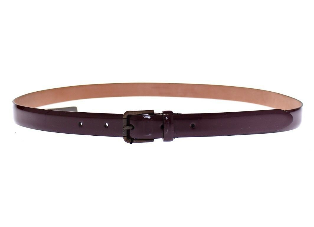 Dolce & Gabbana Purple Leather Logo Cintura Gürtel Belt Glam Steals