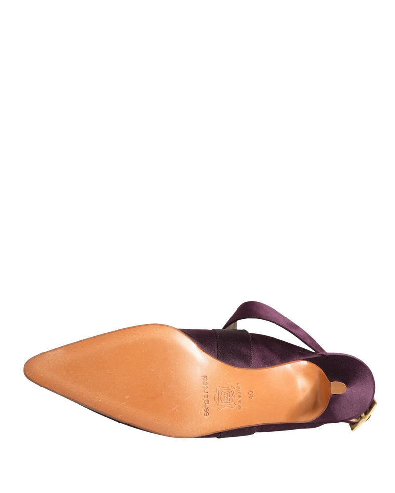 Dolce & Gabbana Purple Satin Sandals Shoes Glam Steals