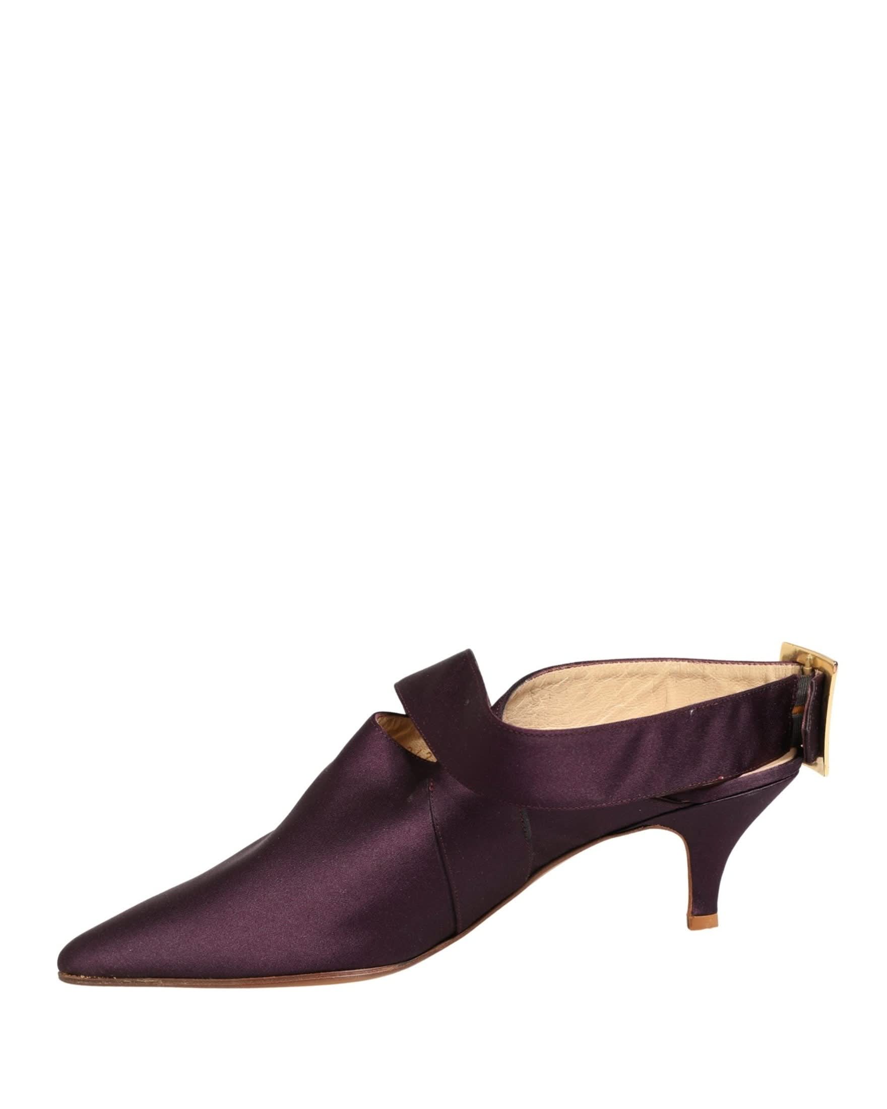 Dolce & Gabbana Purple Satin Sandals Shoes Glam Steals