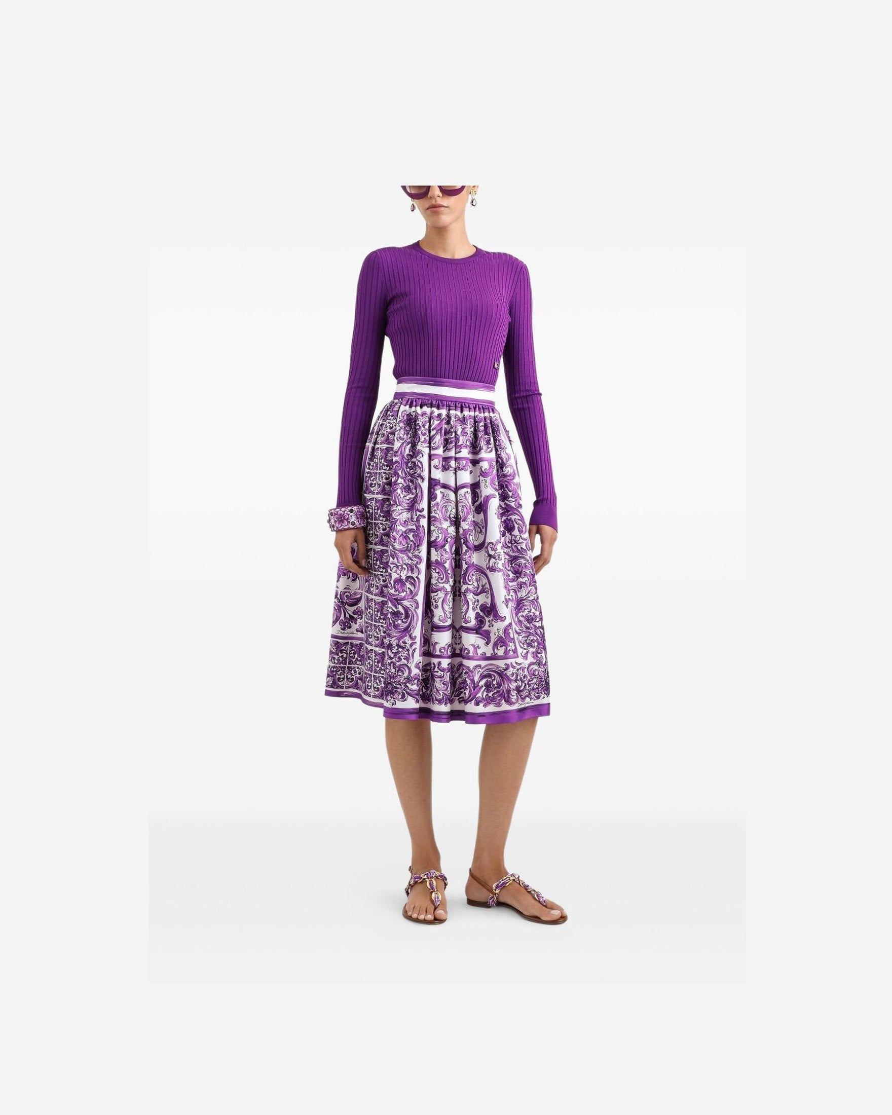 Dolce & Gabbana Purple Skirt Glam Steals