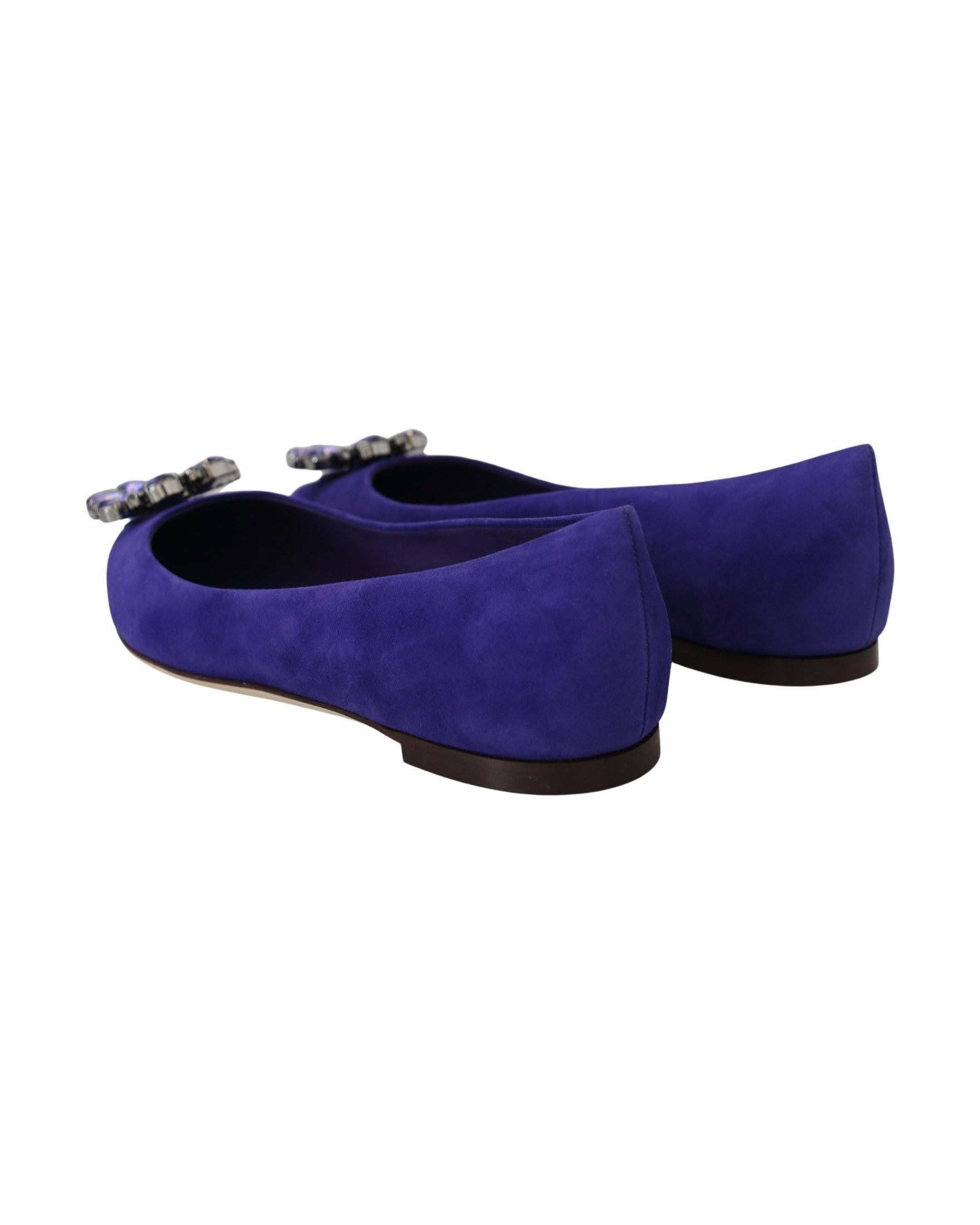 Dolce & Gabbana Purple Suede Crystals Loafers Glam Steals